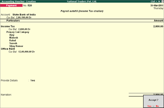 void assignments of income tax payments