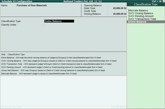 Schedule VI Configuration Inventory India 