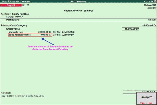 Tracking Loans Advances Payroll 