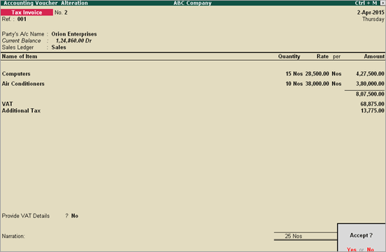 Taxable Sales VAT Taxable Sales VAT