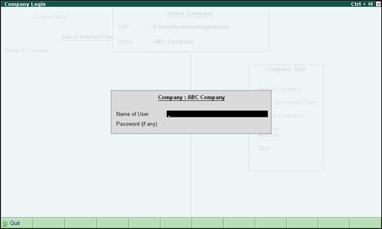 Login to Company with Tally.NET ID