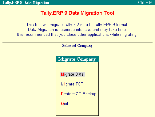 Tally 7.2 to tally 9 migration tool