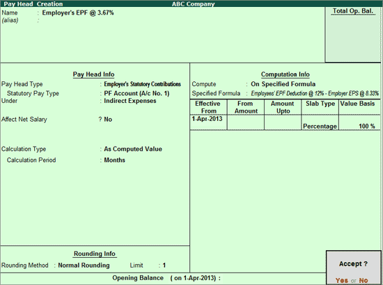 Pay Heads For Statutory Contributions Payroll