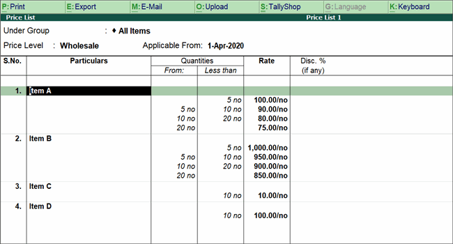 Export Price List from One Company to Another