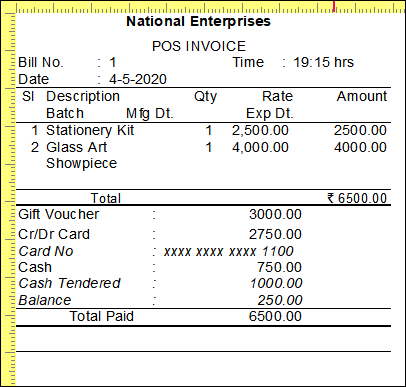 Tally ERP 9 POS UAE