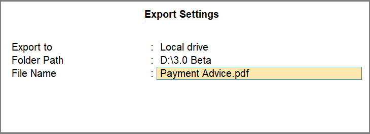 payment-advice-export-settings
