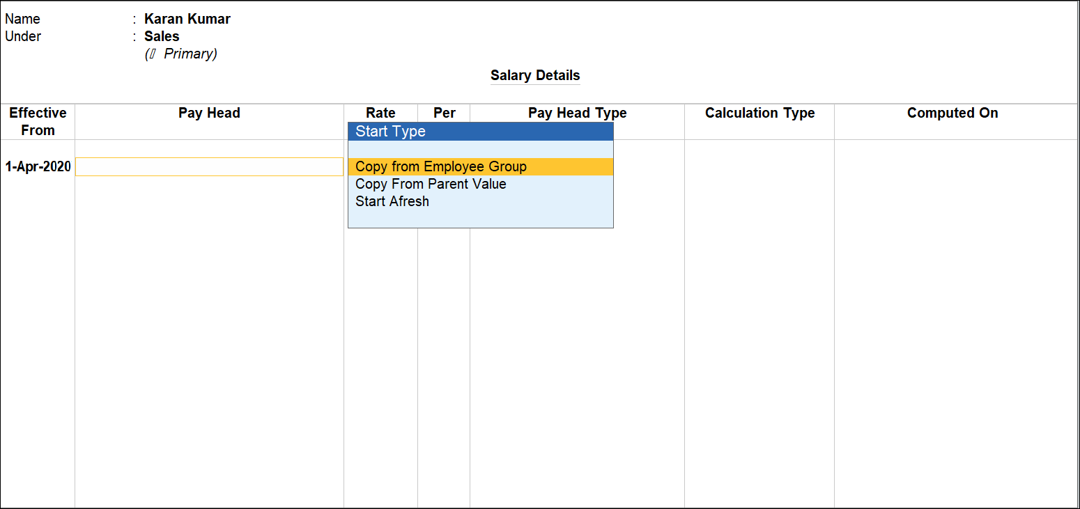 Define Salary Structure For Employees And Employee Groups Payroll 