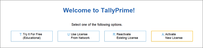 License Activation on TallyPrime 3.0