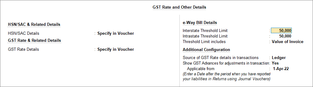 GST Rate Details Composition 