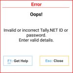 Incorrect Tally Example Licensing Error Codes in TallyPrime - Reasons and Possible Solutions ...