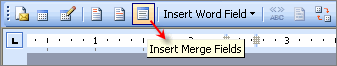 Insert Merge Fields - Mail Merge - MS Word 2003