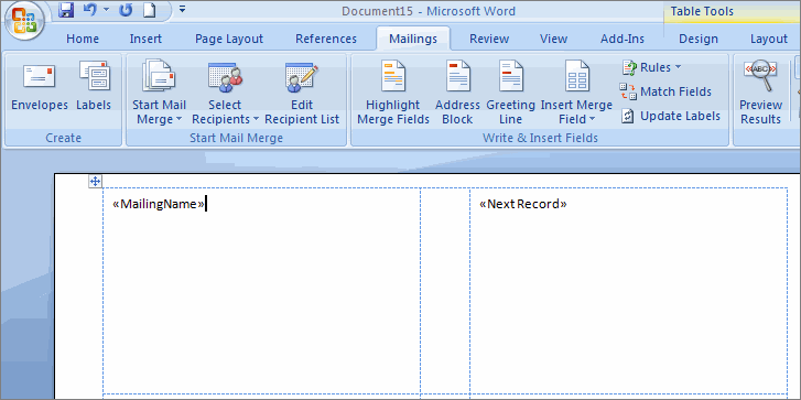 Mailing Name Copied for Label Printing with Mail Merge Using ODBC in TallyPrime
