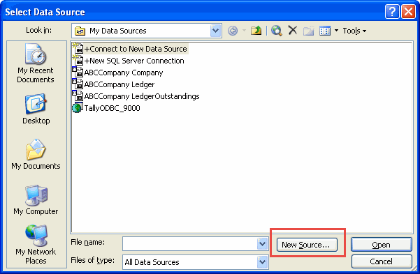 Select Data Source - Mail Merge in MS Word 2003