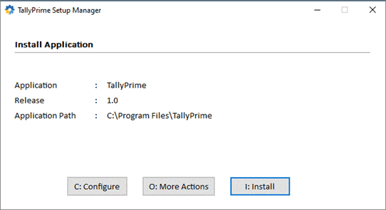 Install new TallyPrime