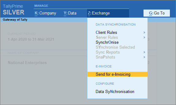 How To Generate E Invoice In TallyPrime TallyHelp