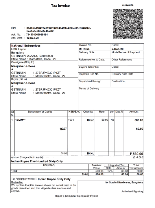 How to Generate e-Invoice in TallyPrime | TallyHelp