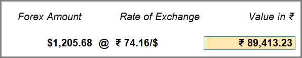 Value in Rupee Changed Manually in the Rate of Exchange Screen in TallyPrime