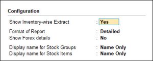 Configure Sales Register Extract in TallyPrime