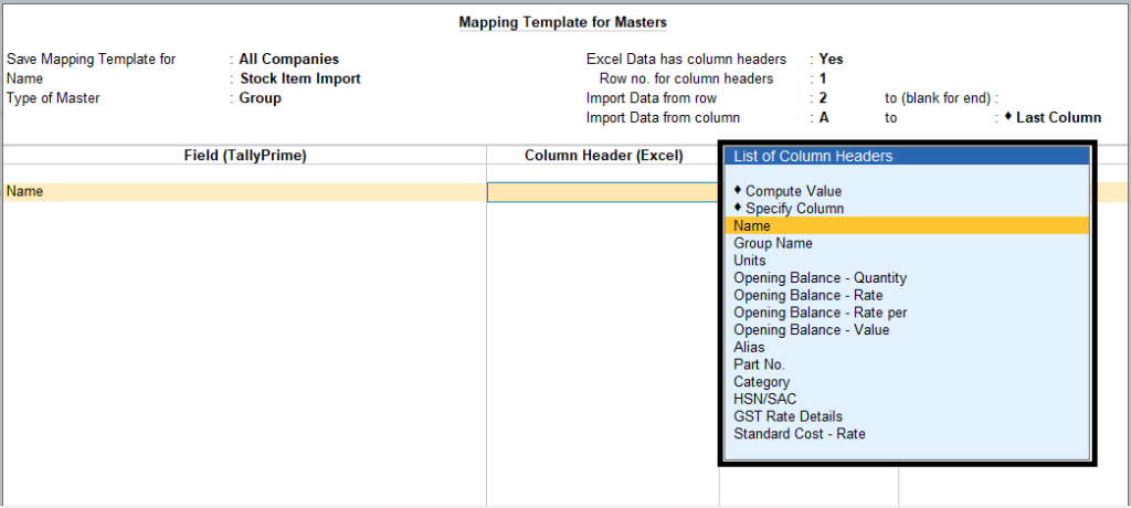 TDL Capabilities on Import of Data from Excel | TallyHelp