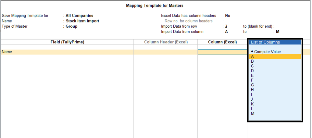 TDL Capabilities on Import of Data from Excel | TallyHelp