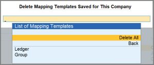 Delete All Mapping Templates