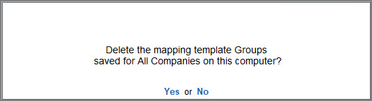 Delete Mapping Template Groups