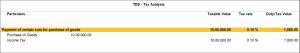 TDS Tax Analysis in TallyPrime