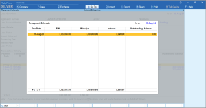 Repayment Schedule