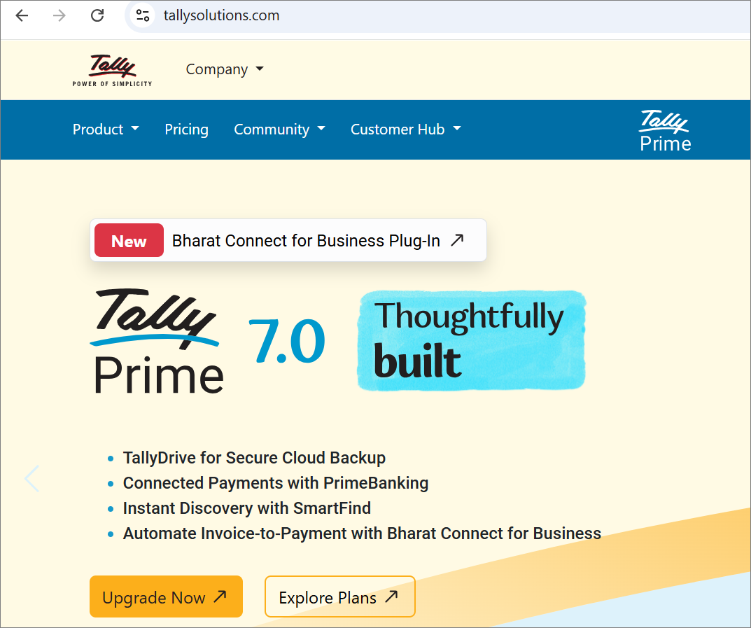 Enable B2B from the Tally Solutions Website
