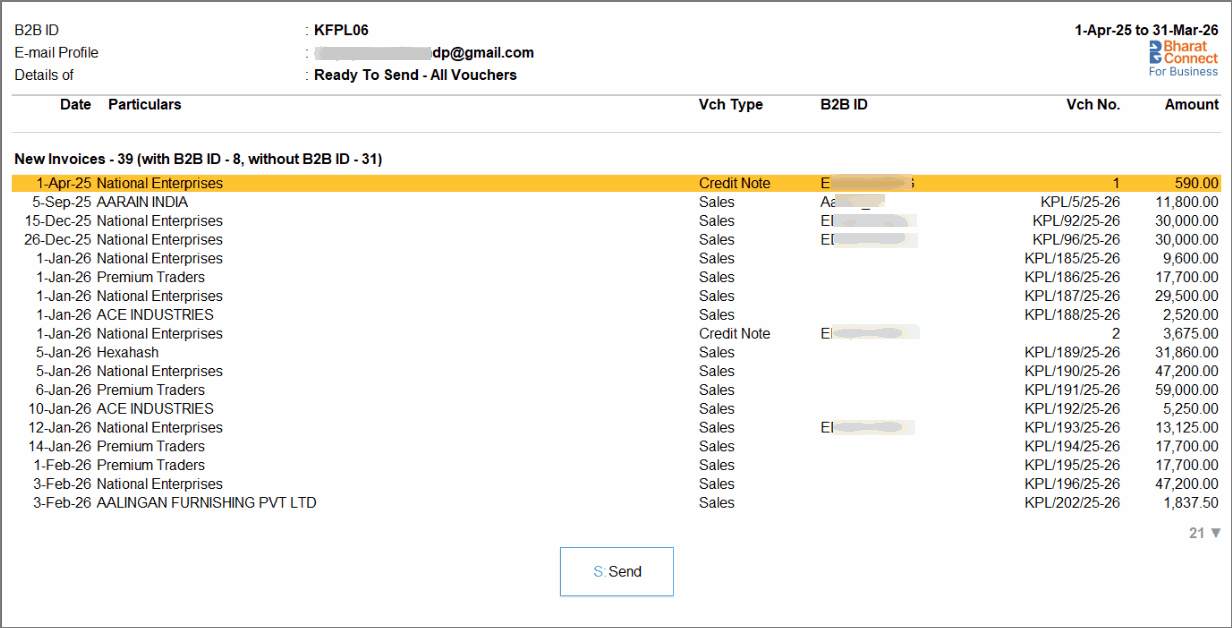 List-of-invoices-and-credit-notes