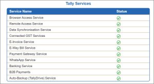 Auto-Backup (TallyDrive) Service Status