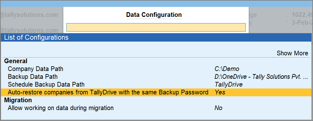 Auto-Restore Companies with Same Backup Password