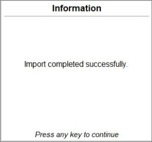 import-successful
