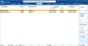 Schedule Backup Report