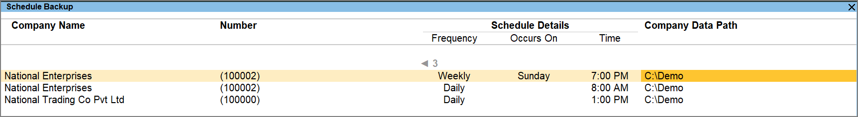 Schedule Backup Report in TallyPrime