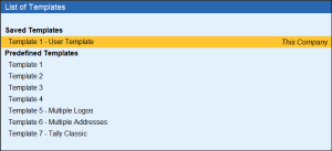 How to Use Your Preferred Template in TallyPrime | TallyHelp