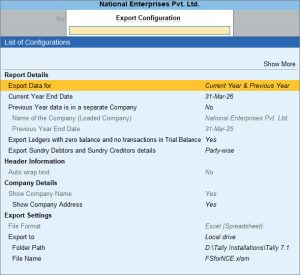 configure
