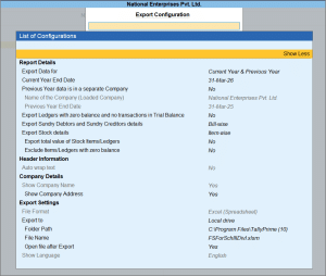 list-of-configurations