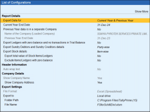 list-of-configurations