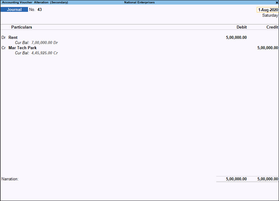 Account for Expense