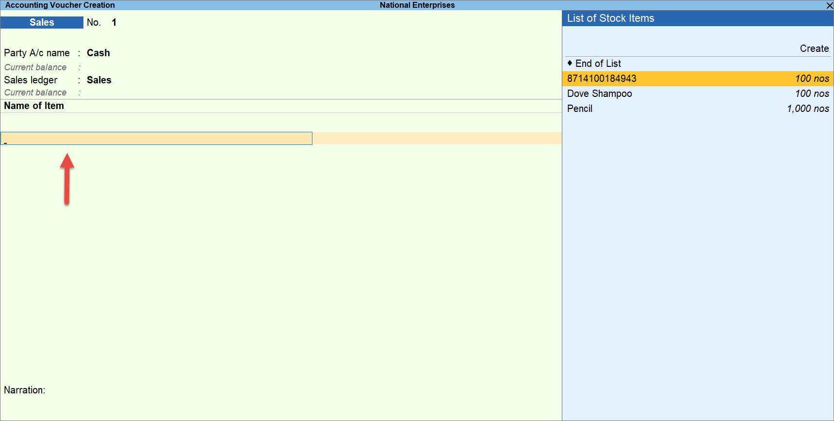 Scan Barcodes to Select Stock Items During Voucher Creation in TallyPrime